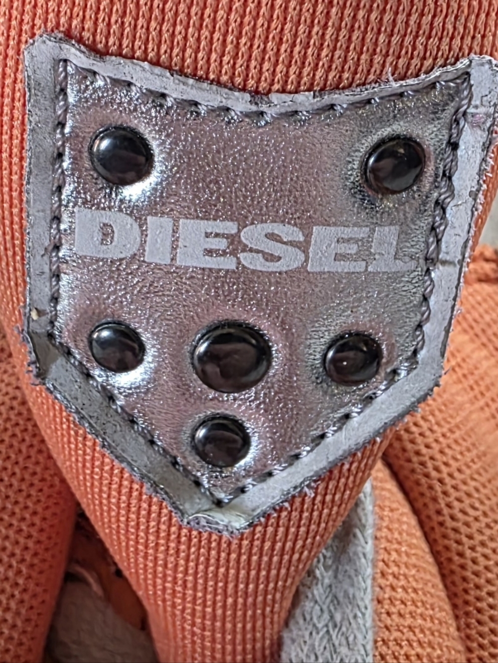 2003 Diesel Kadette Y2K High Top Sneakers Orange Purple Women’s 6 Vintage - Picture 9 of 10